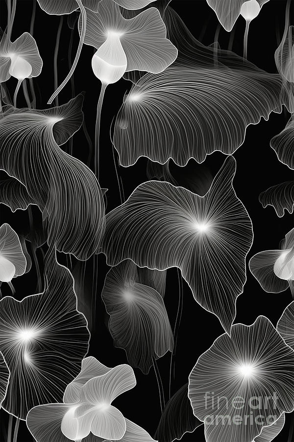Flower Digital Art - Thylvia - Beauty in black and white by Sabantha