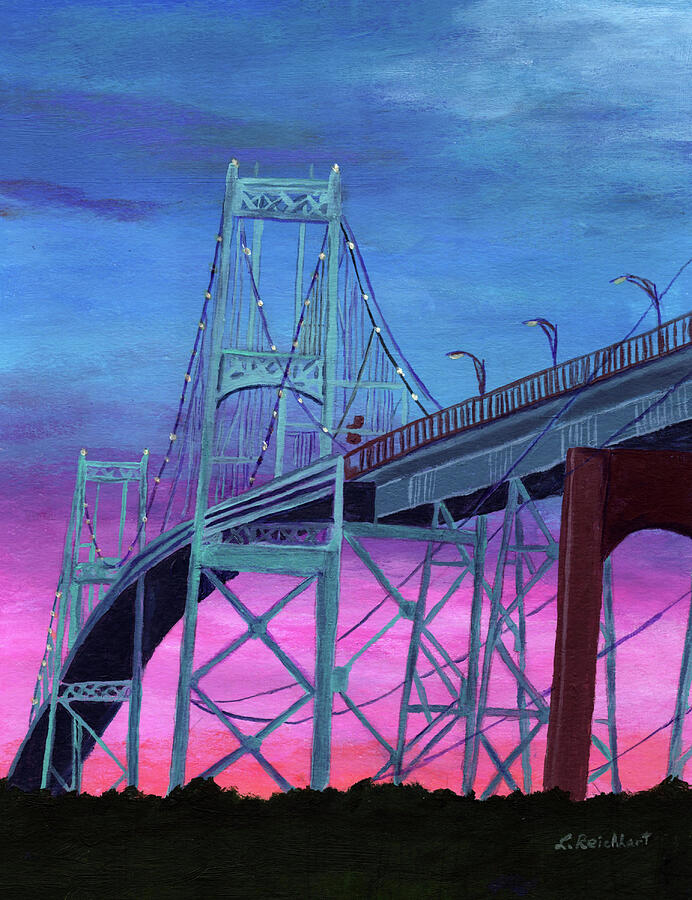 T.I. Bridge Painting by Lynne Reichhart