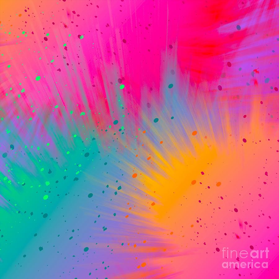 Tiara - Artistic Colorful Abstract Carnival Splatter Watercolor Digital Art Digital Art by Sambel Pedes