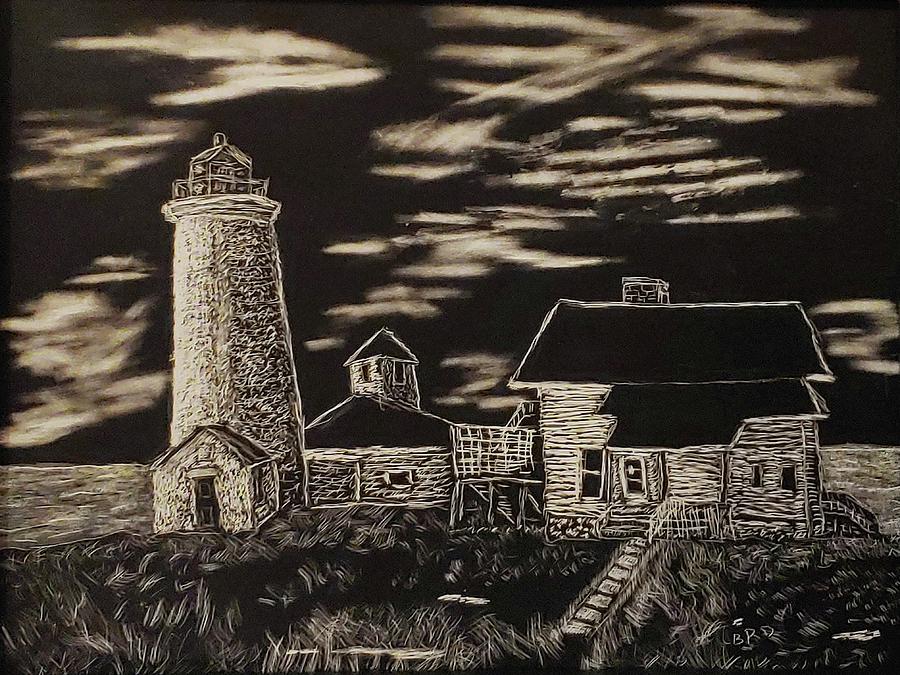 Tibbetts Point Lighthouse Drawing by Branwen Drew