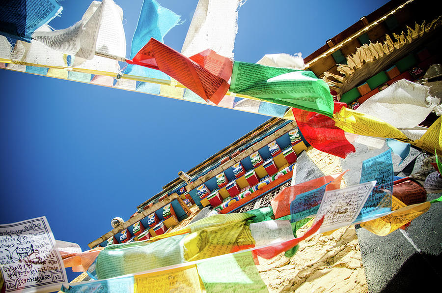 Tibetan prayer flags spread good fortune Photograph by Adelaide Lin