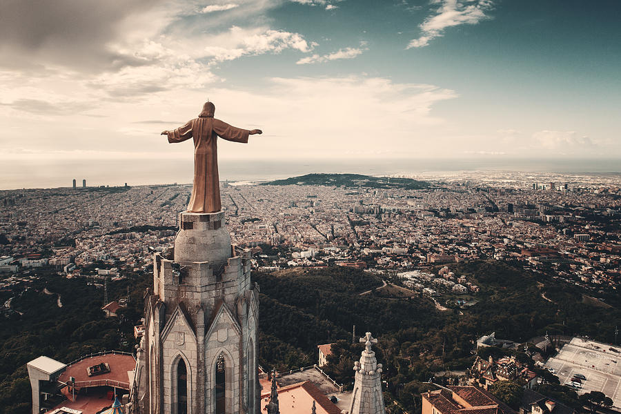 Tibidabo Aerial View Photograph by Songquan Deng