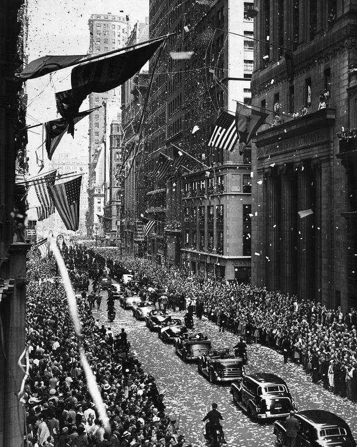 Ticker Tape Parade Celebrating The End Of WW2 - NYC - 1945 Photograph by War Is Hell Store