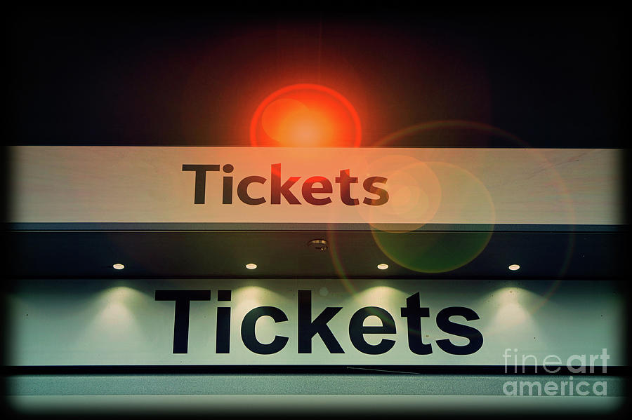 Ticket kiosk sign Photograph by Tom Gowanlock