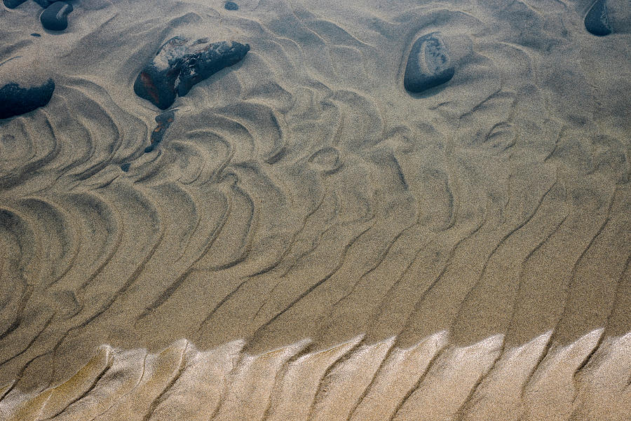 Tide Pool Sand Patterns Photograph by Robert Potts