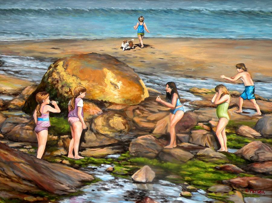 Beach Painting - Tide Pool Treasures by Eileen Patten Oliver