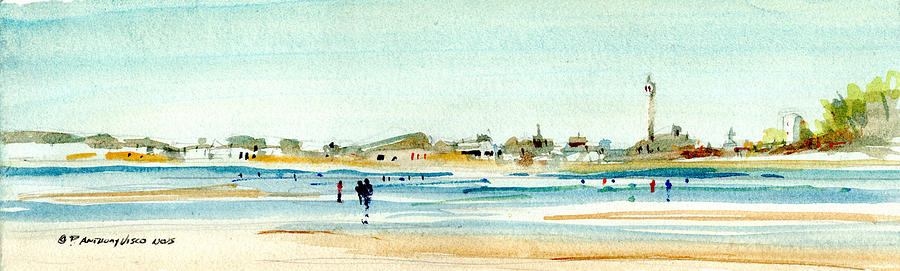 Tides Out in  P-Town Painting by P Anthony Visco