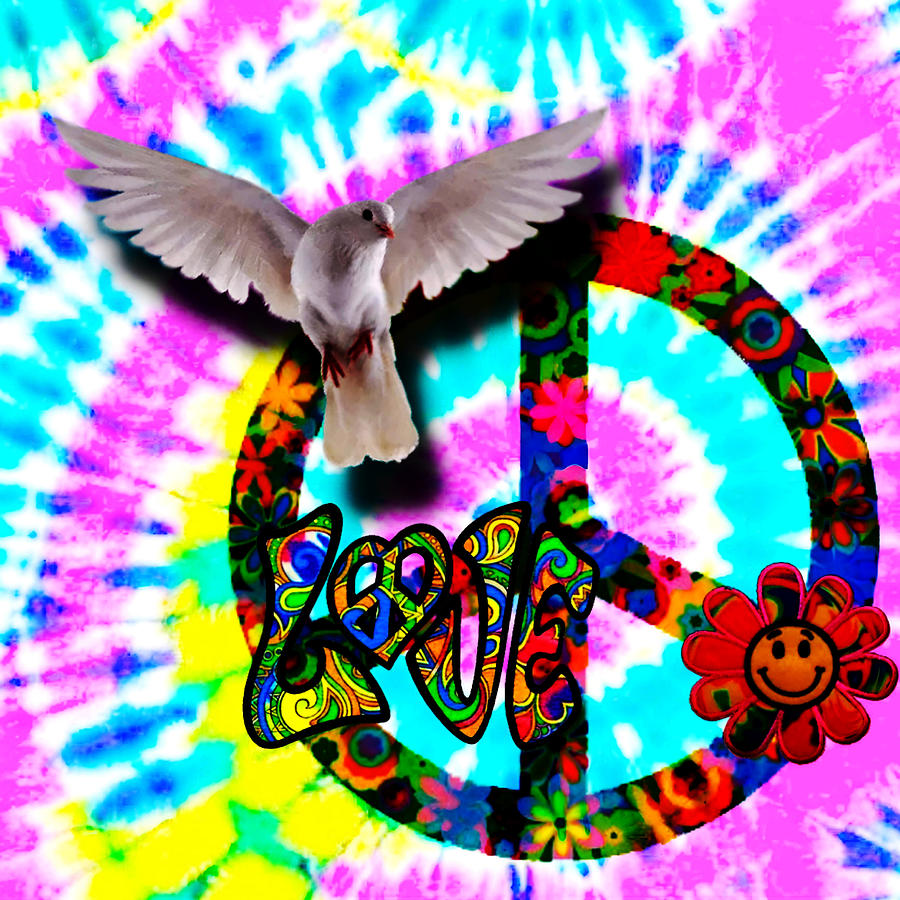 Tie Dye Peace Digital Art by Nessa Makara - Fine Art America