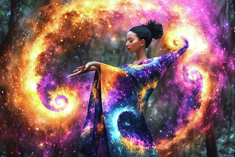Tie-Dye Sorceress Digital Art by Lisa Yount Tie-Dye Sorceress Digital Art by Lisa Yount