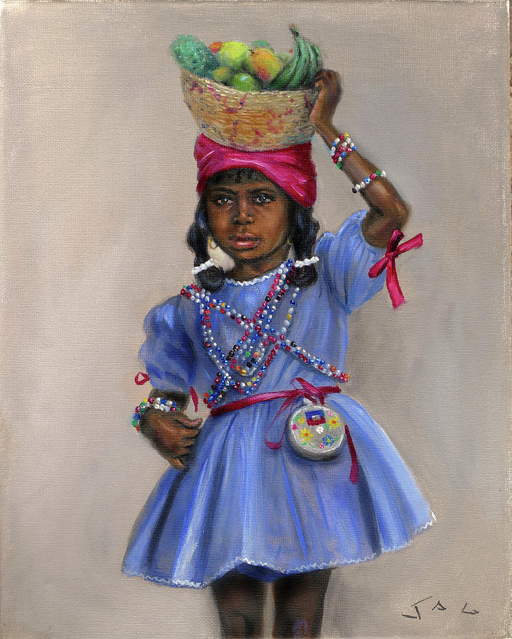 Tifi Haiti Painting by Jonathan Gladding