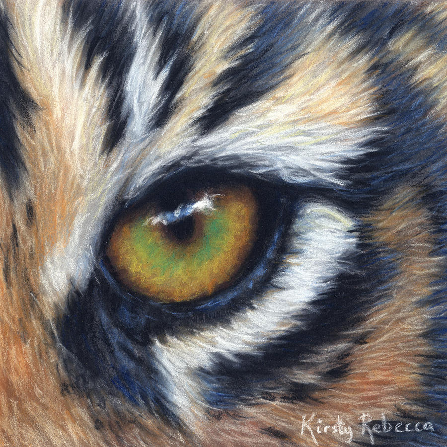 Tiger Eye Study Pastel by Kirsty Rebecca