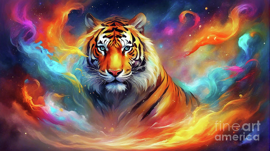 Tiger Art Digital Art by Ian Mitchell