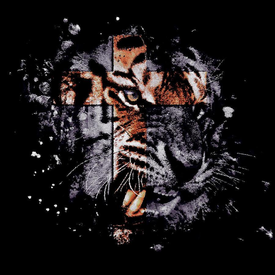 Tiger Cross Cu Digital Art