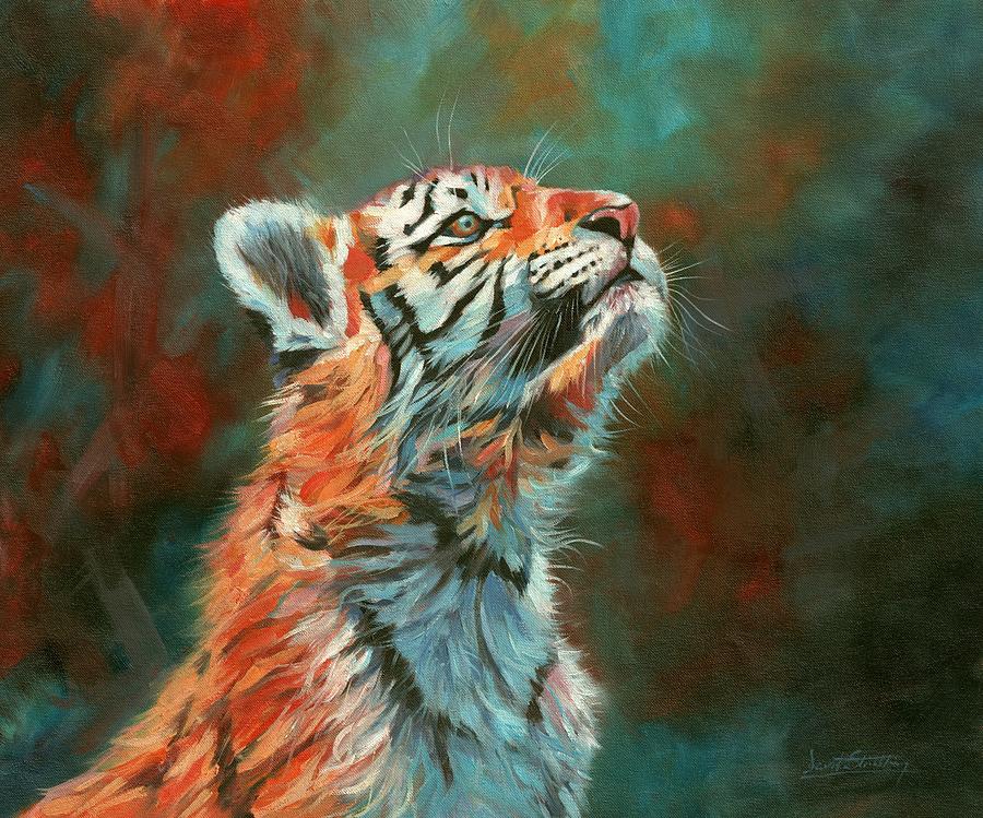 Tiger Cub Vibrant Painting