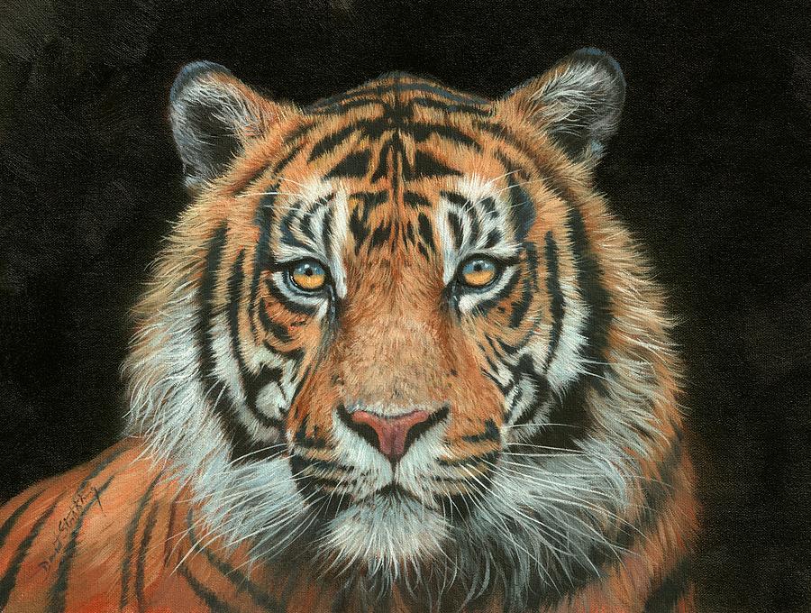 Tiger For Ukraine Painting by David Stribbling