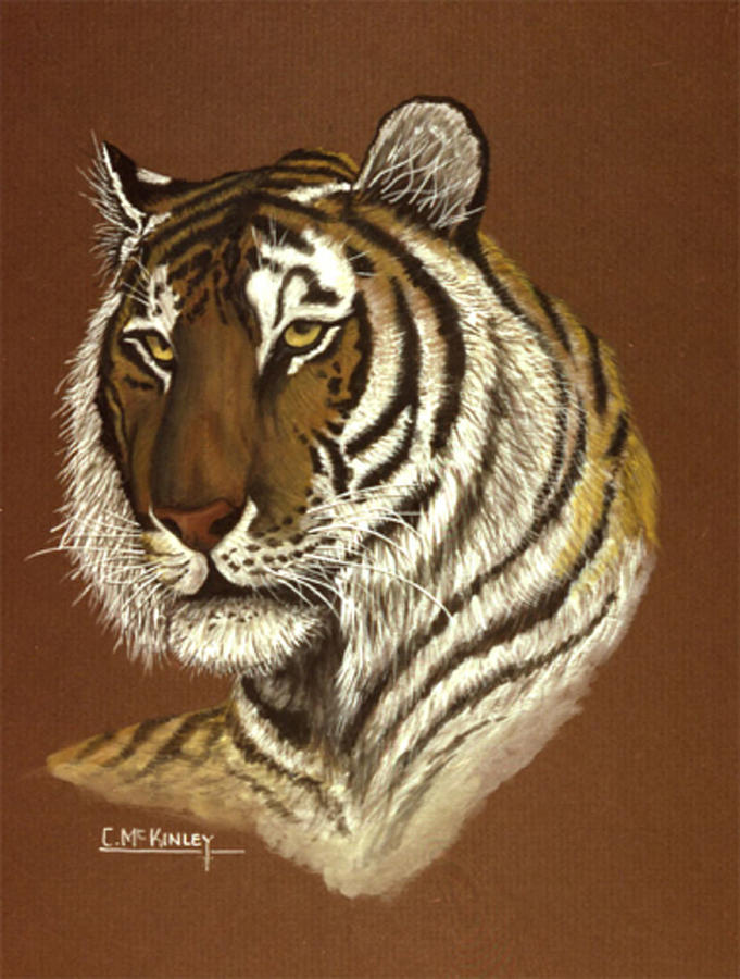 Tiger Head Painting by Carl McKinley