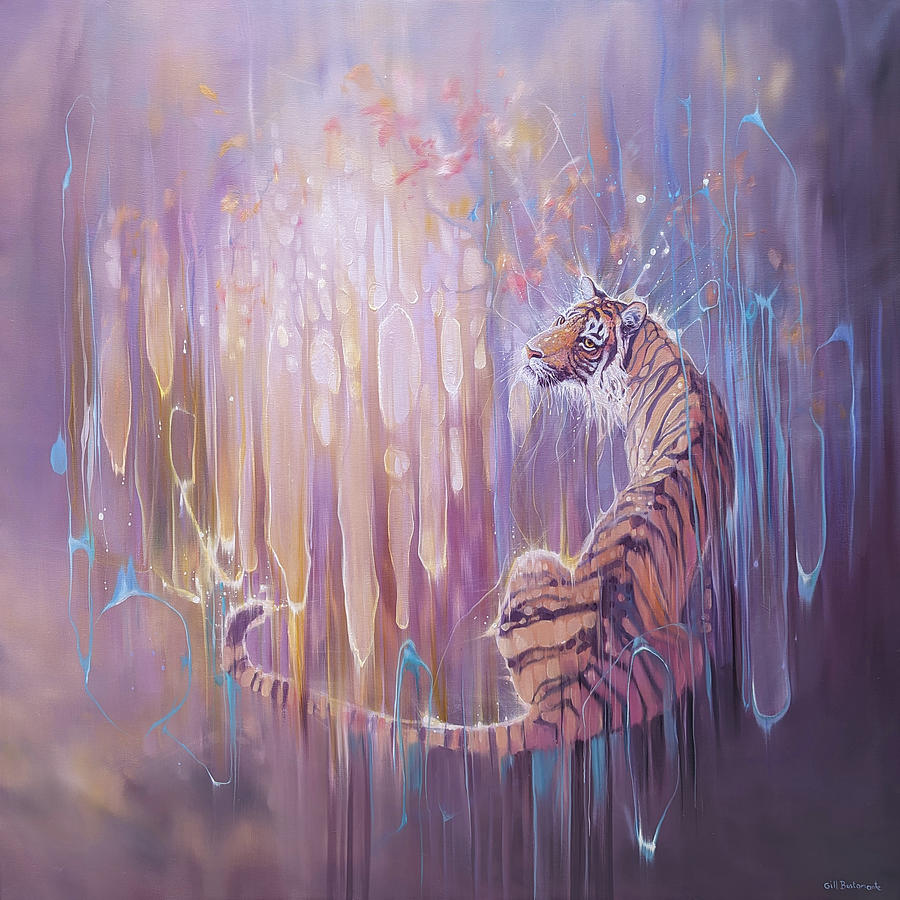 Tiger in the Ether Painting by Gill Bustamante