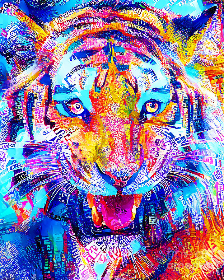 Tiger In Vibrant Modern Contemporary Urban Style 20210625 Photograph by Wingsdomain Art and Photography