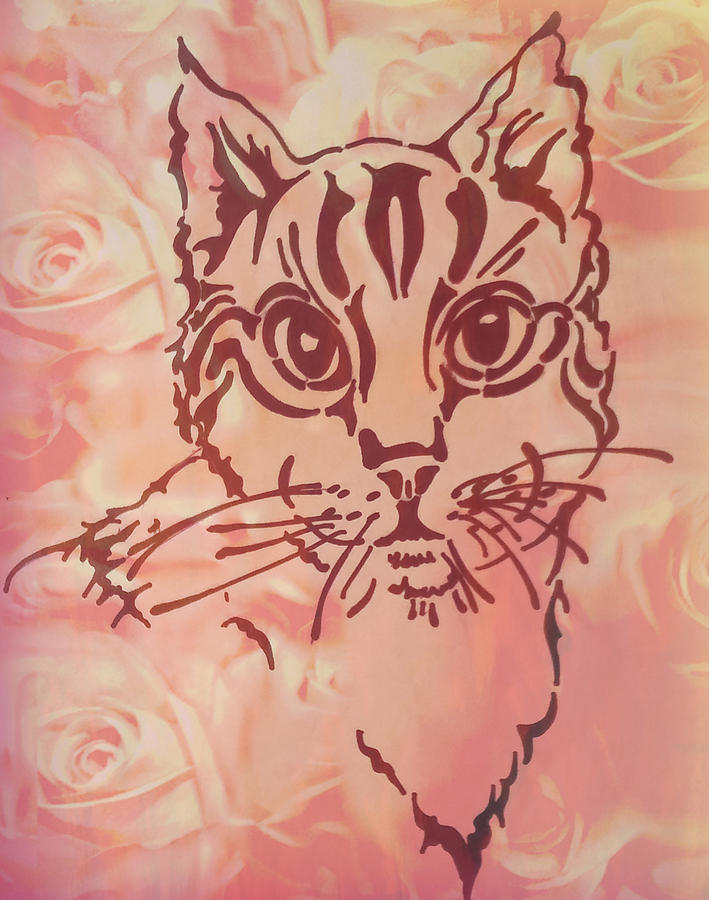Rose Mixed Media - Tiger Kitty by Suzanne Silvir