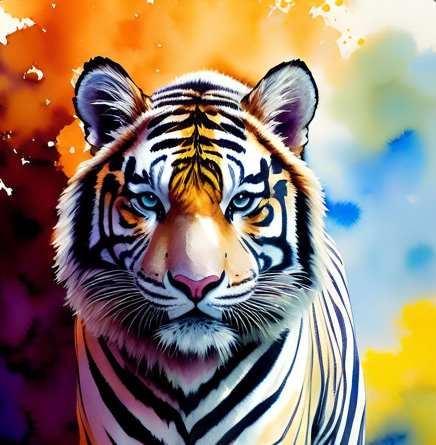 Wild Tiger Digital Art by La Moon Art - Fine Art America