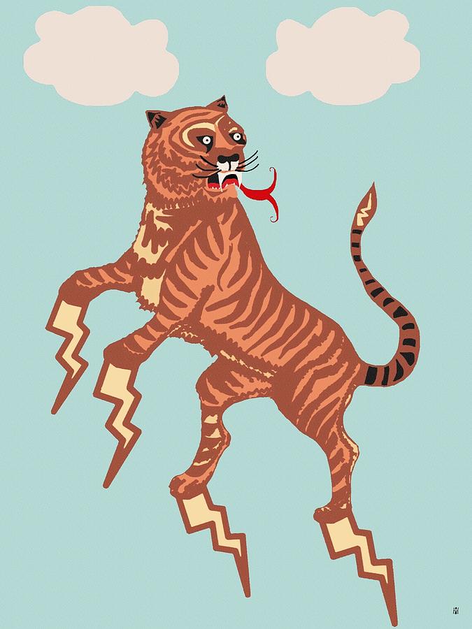Tiger Lightning Digital Art by Robert Roeder - Pixels
