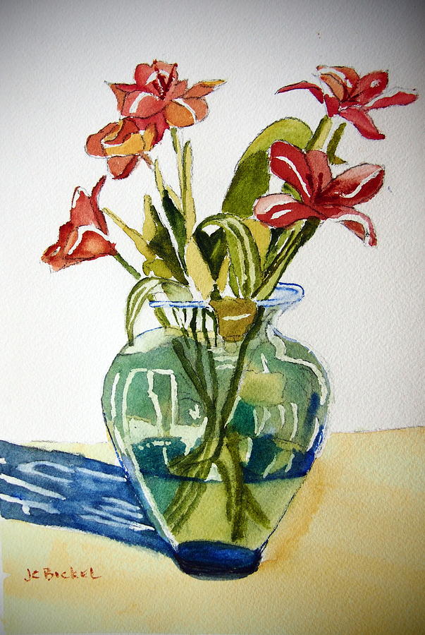 Tiger Lilies Painting by Jacquelin Bickel