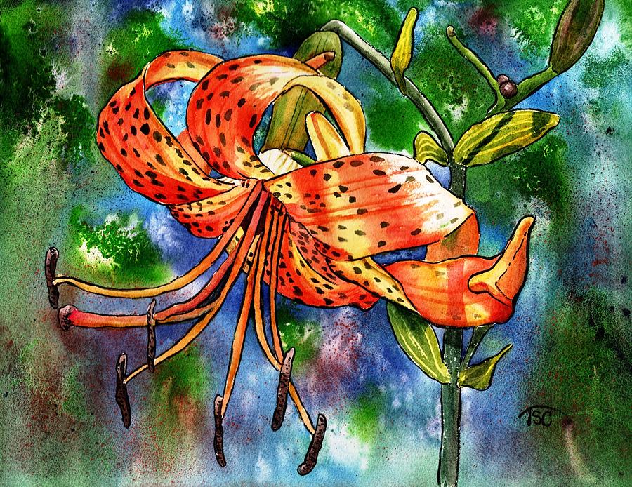 Tiger Lily Painting by Tammy Crawford