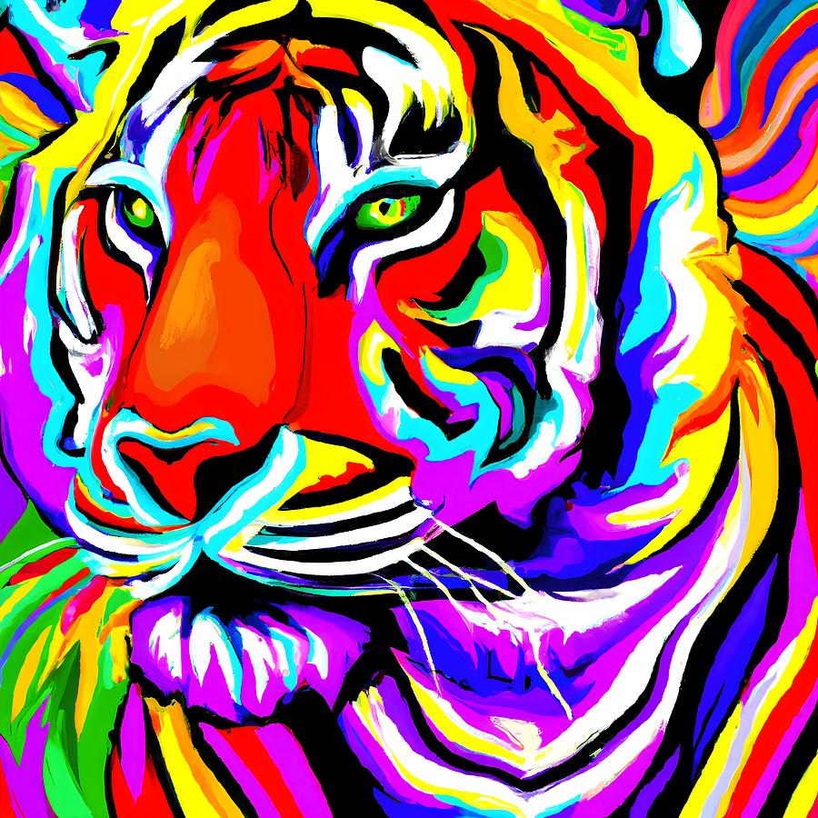 Tiger Digital Art by Mauricio Sobalvarro - Fine Art America