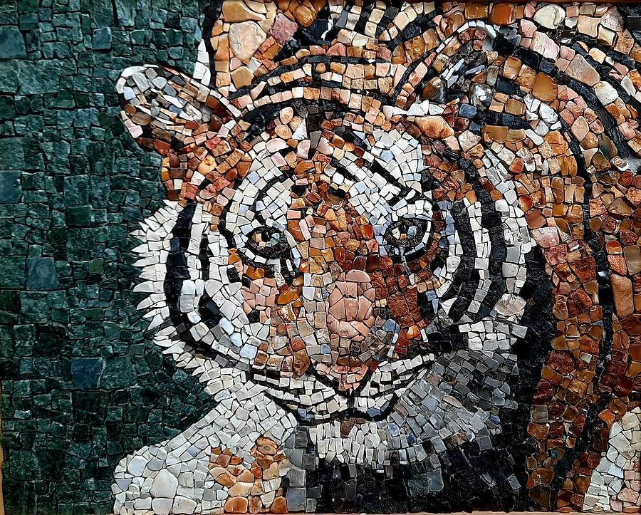 Tiger-Mosaic painting Painting by Kristijan Manchovski - Pixels