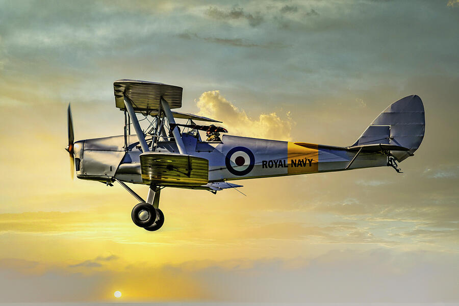Tiger Moth at Sunset Photograph by Chris Smith