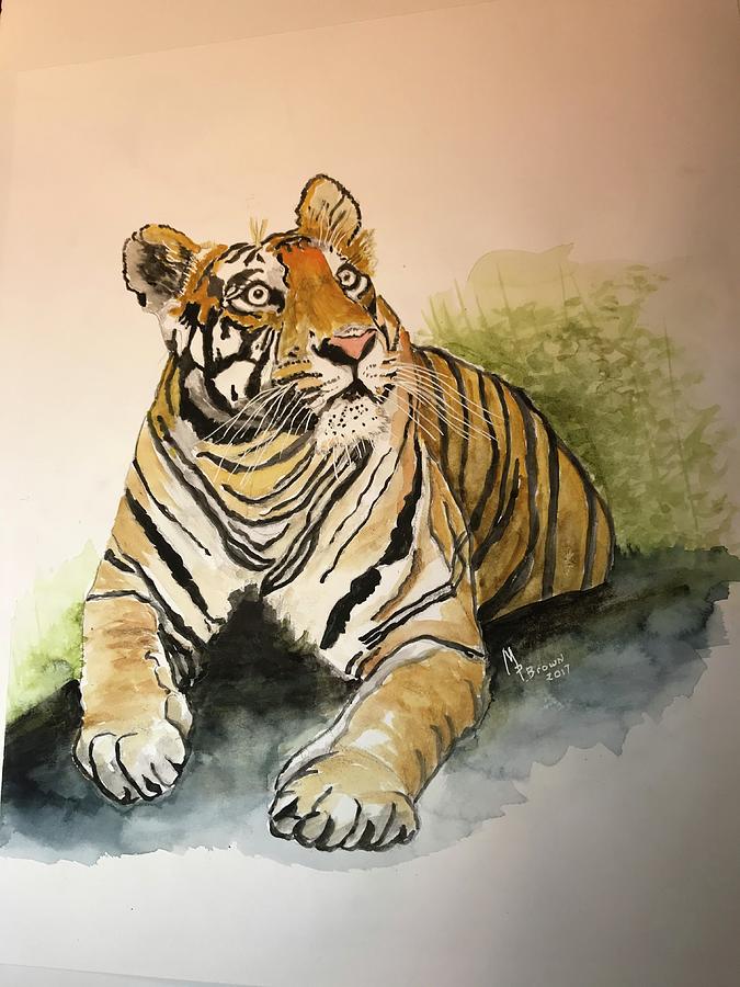 Tiger Painting - Tiger no 2 by Marty Brown