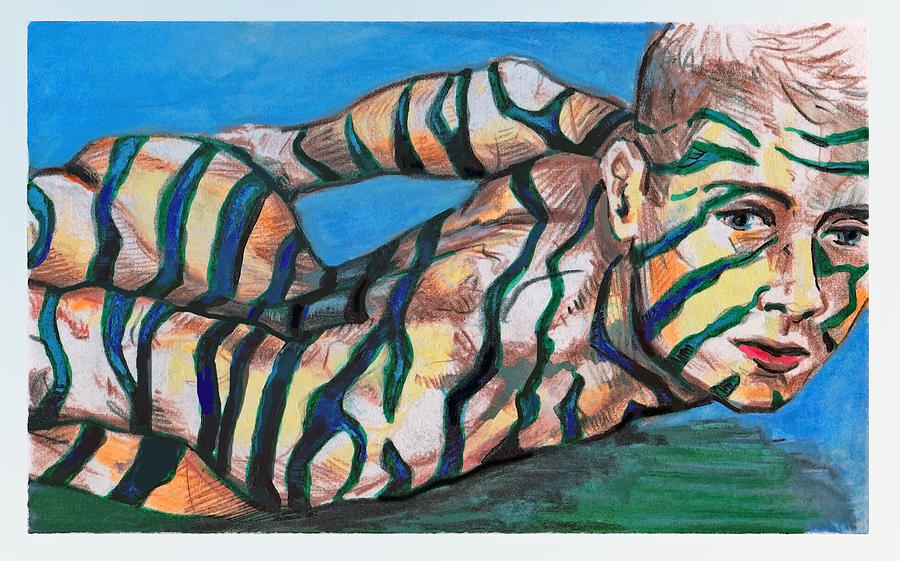 Tiger or Zebra Painting by Rene Capone