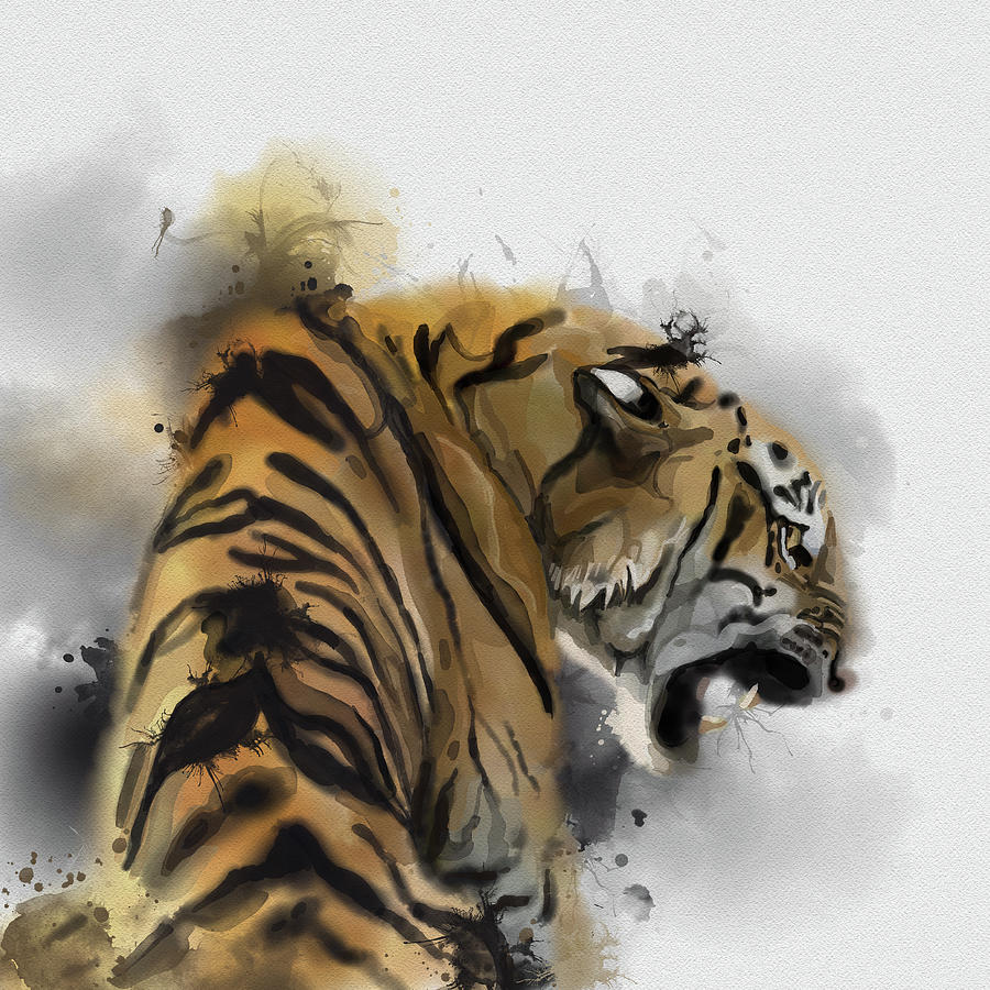 Tiger Portrait Digital Art