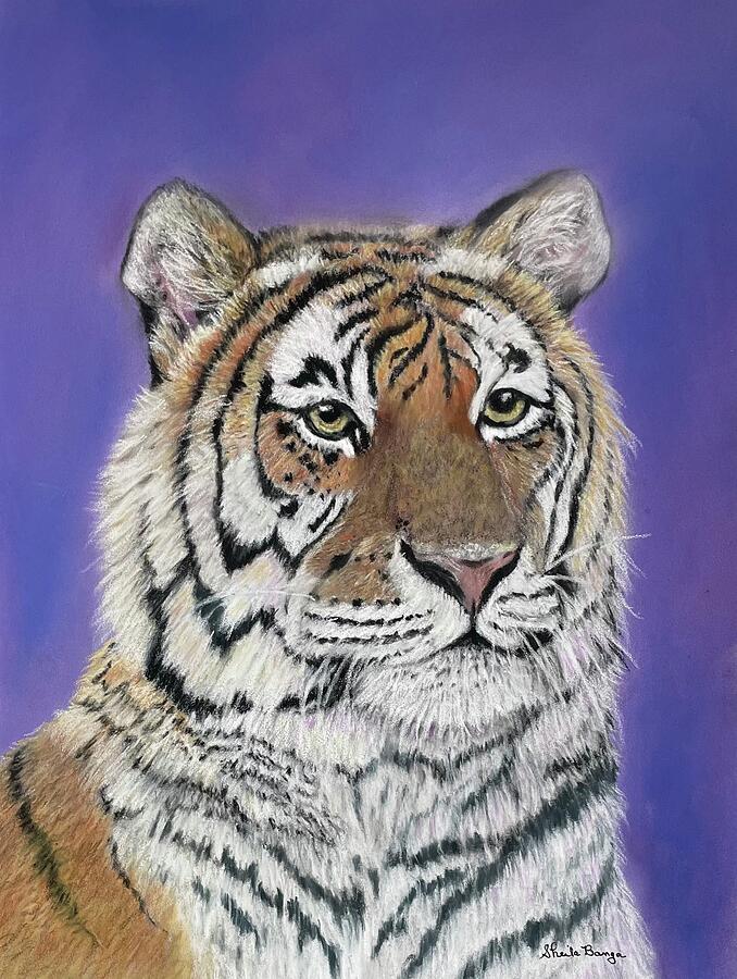 Tiger Portrait  Pastel by Sheila Banga