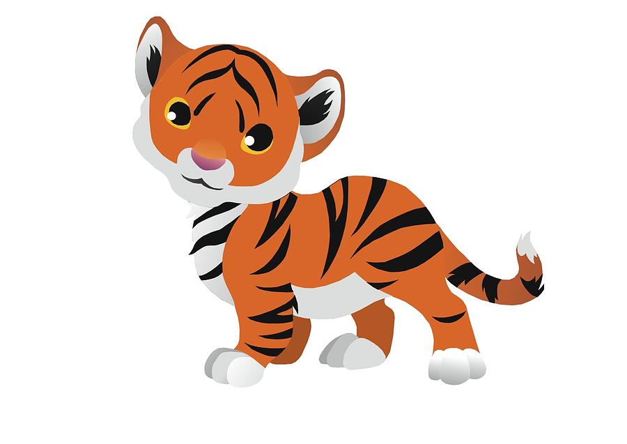 Tiger Digital Art by Robert Libby