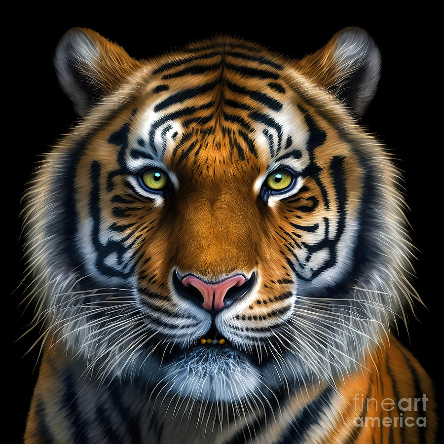 Tiger Series 102823_a Digital Art by Carlos Diaz