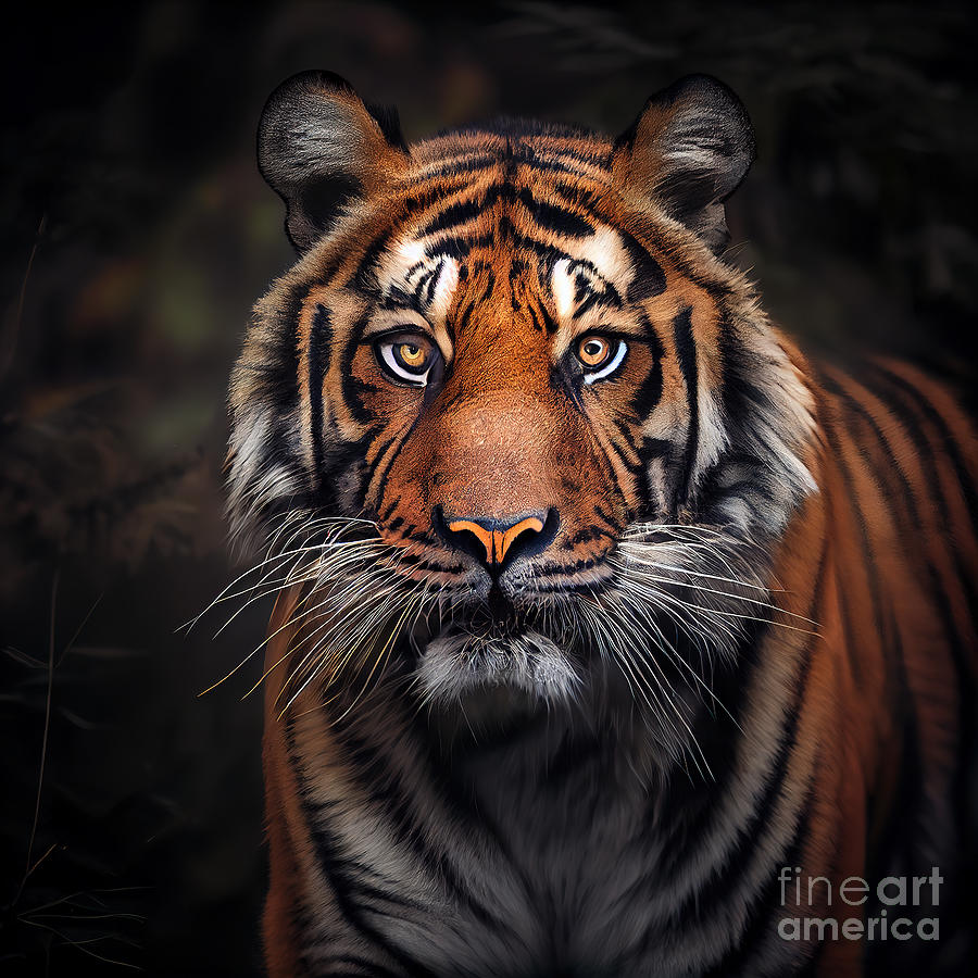 Tiger Series 102823_b Digital Art by Carlos Diaz
