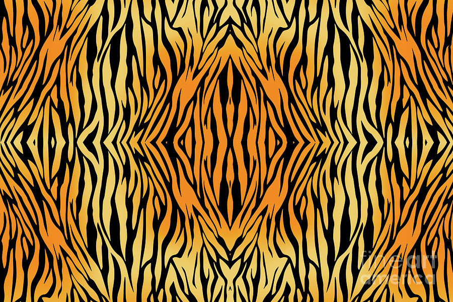 Tiger Stripes Pattern - Tiger's Fur Digital Design by PIPA Fine Art -  Simply Solid