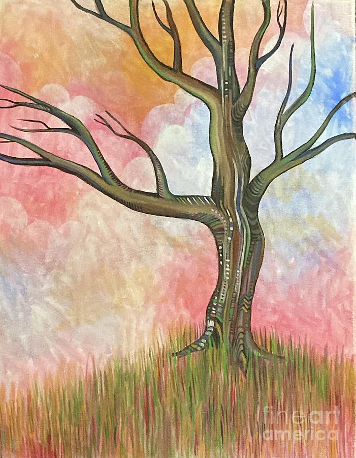 Tiger tree Painting by Monica Furlow