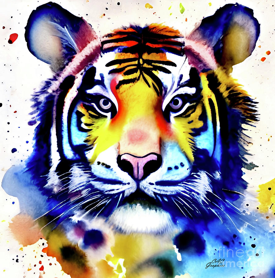 Tiger Watercolor 2 Painting by CAC Graphics - Fine Art America