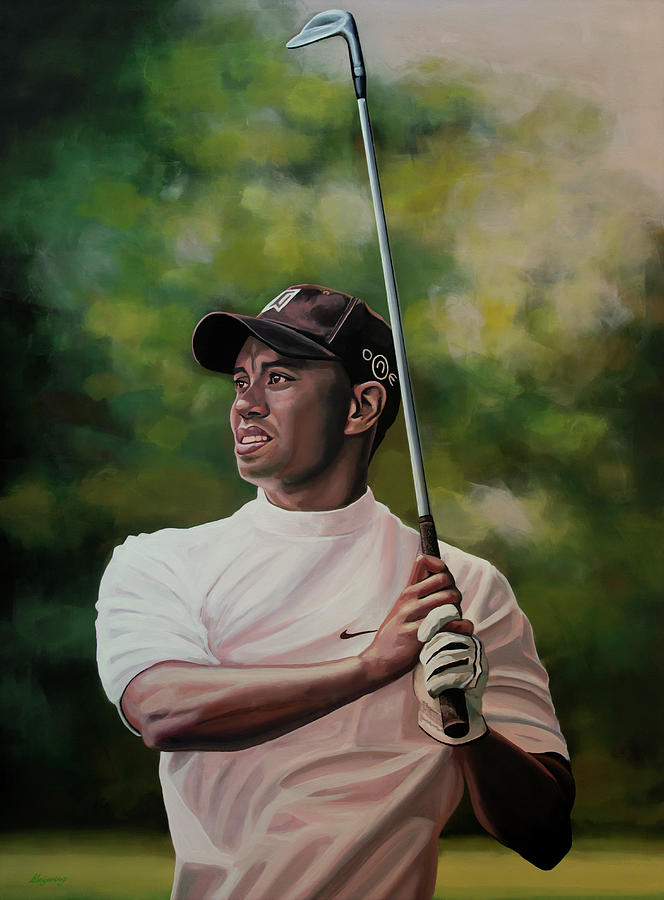 Tiger Woods Painting Painting by Paul Meijering