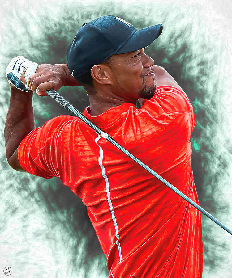 Tiger Woods Digital Art by Rick Wiles Fine Art America