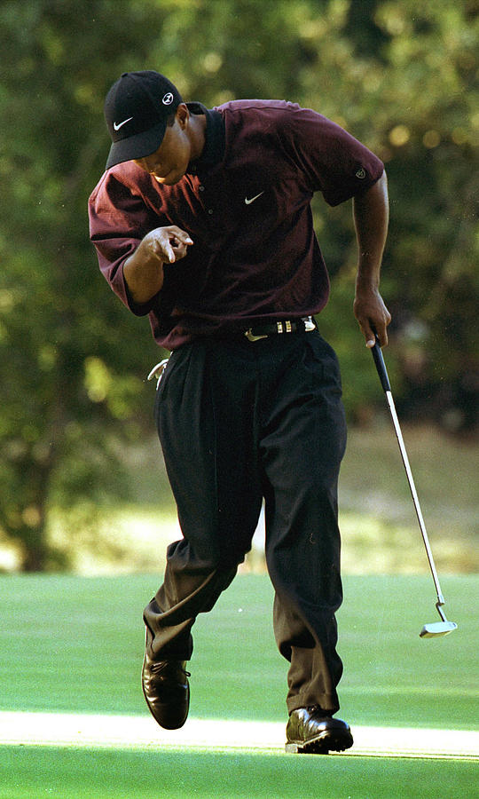 Tiger Woods wins the PGA Championship over Bob May Photograph by David Cannon