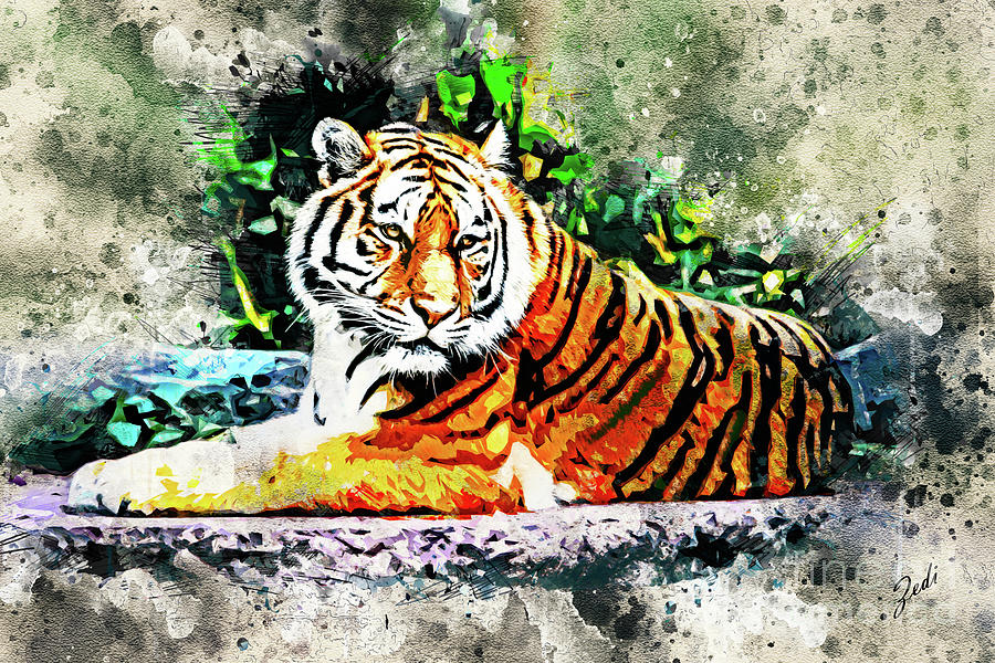 Tiger  Digital Art by - Zedi -