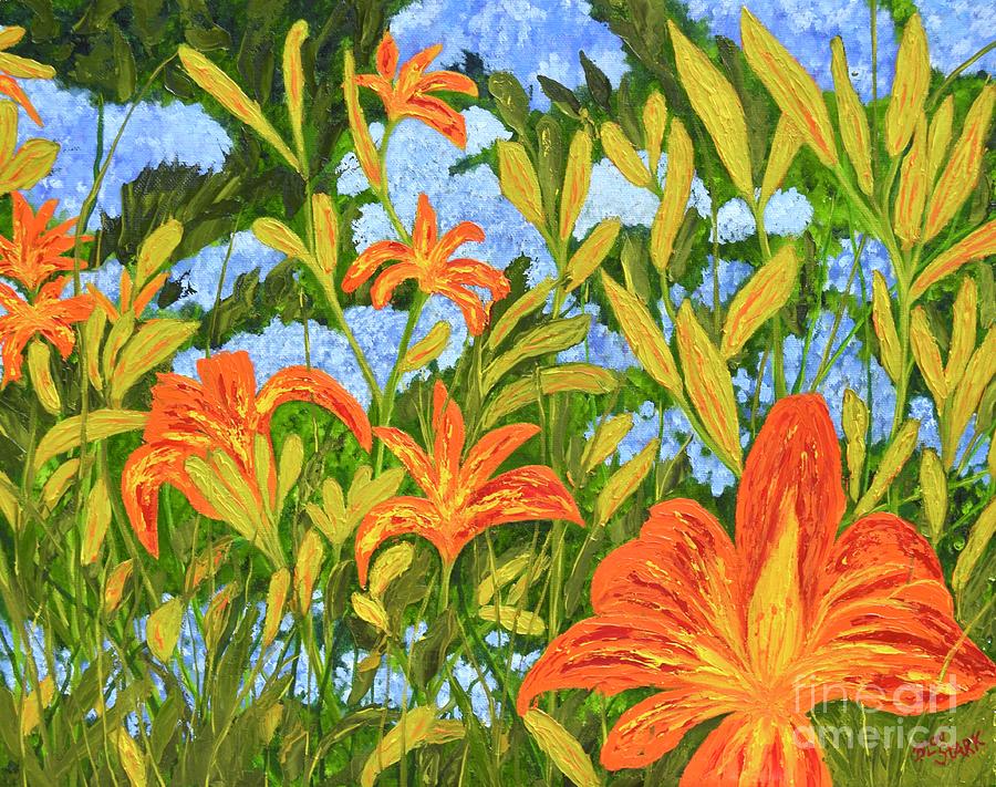 Tigerlily Garden Painting by Barrie Stark