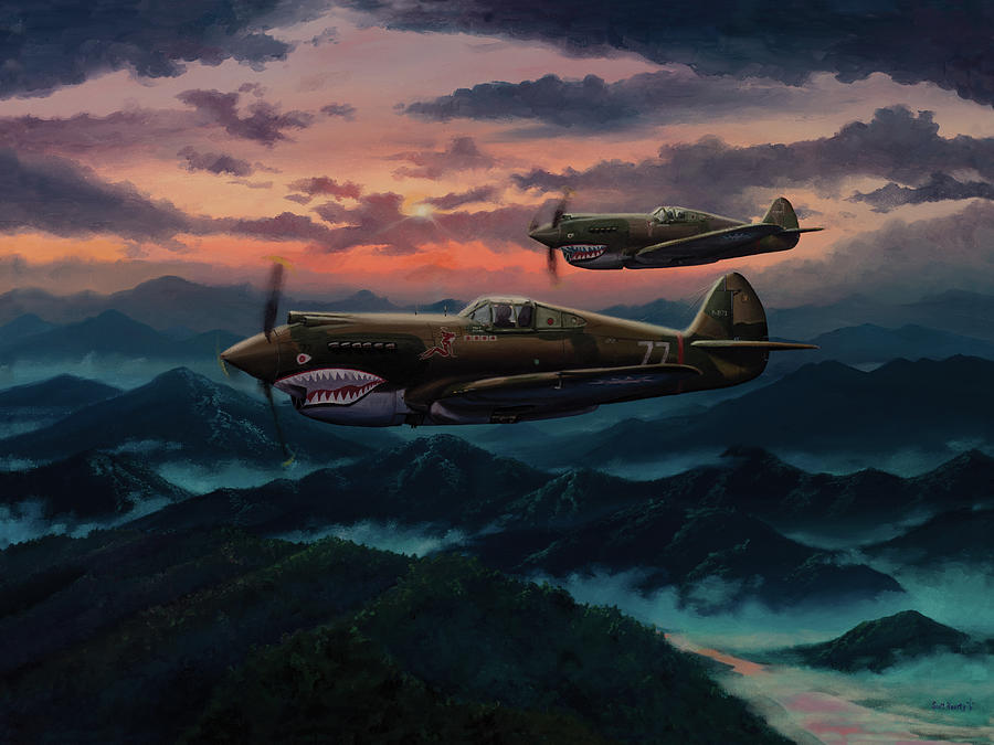 Wwii Painting - Tigers at Dawn by Scott Hoarty