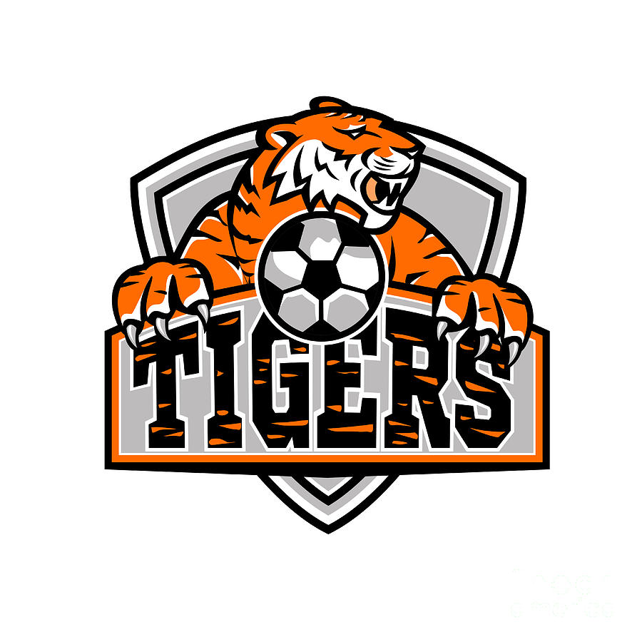 Tigers Football Shield Mascot Digital Art by Aloysius Patrimonio - Pixels