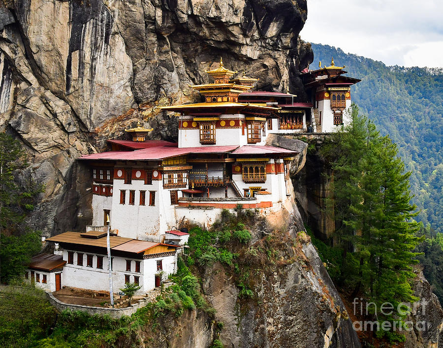 Buddha Photograph - Tigers Nest Temple Bhutan by Steven Liveoak