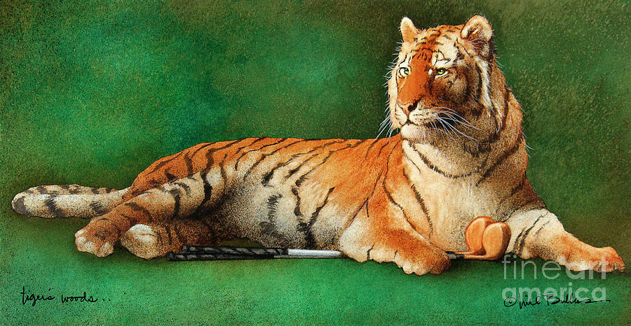Tigers Woods... Painting by Will Bullas
