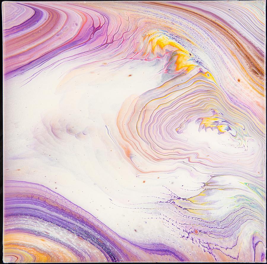 Tijana - Colorful Flowing Liquid Marble Abstract Contemporary Acrylic Painting Digital Art by Sambel Pedes
